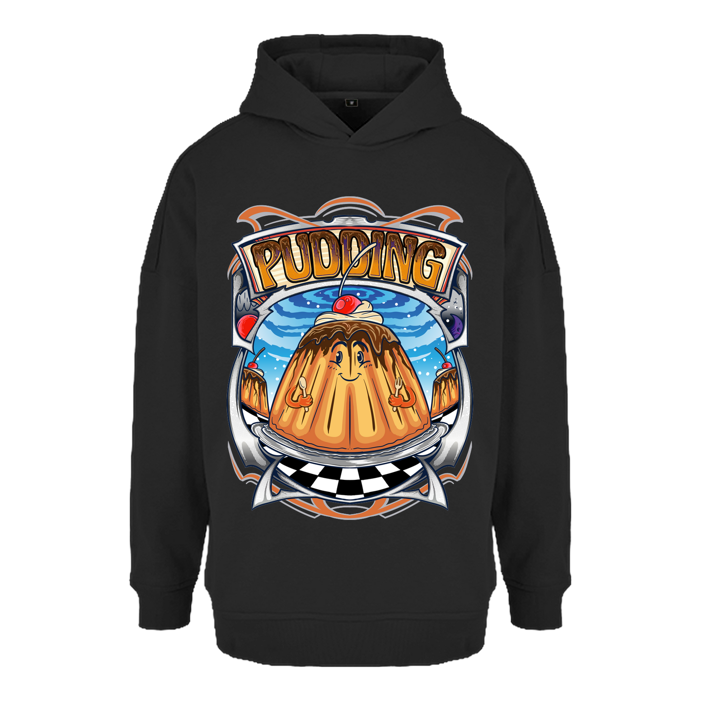 PUDDING MEGA PRINT OVERSIZE HOODIE