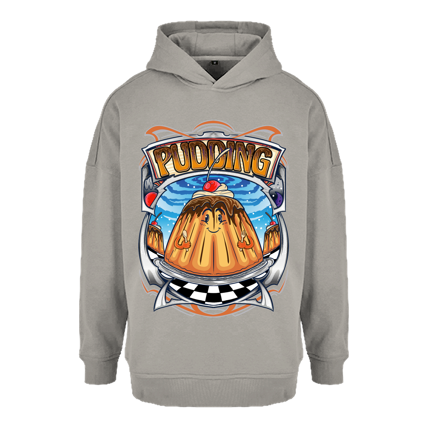 PUDDING MEGA PRINT OVERSIZE HOODIE